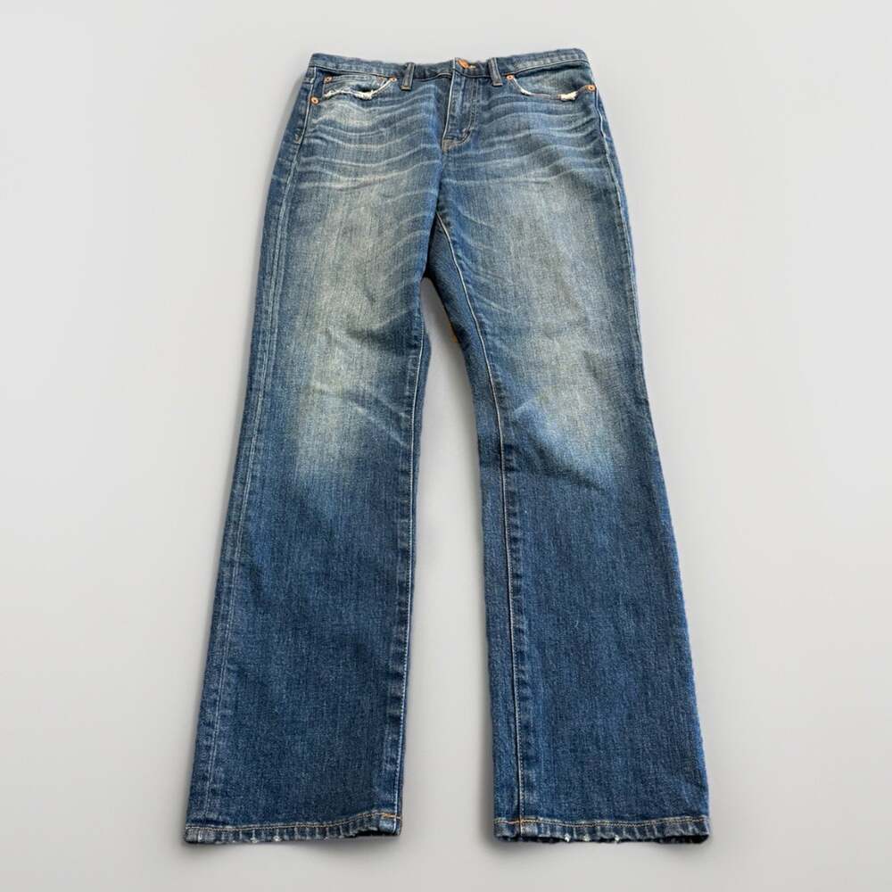 Madewell Womens Blue The High Rise Slim BoyJean Distressed Jeans Size 27